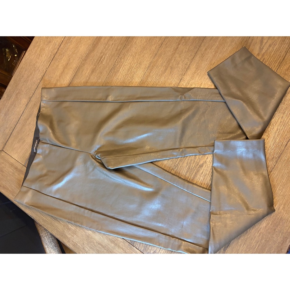 Banana Republic Faux Leather Leggings Womens 8 brown High Rise Skinny NWT